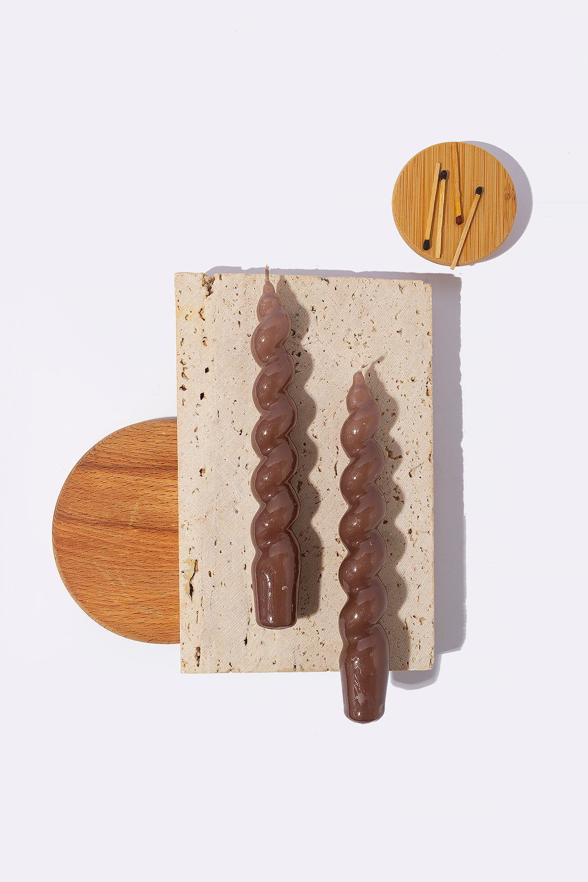 ikili spiralı mum kahve